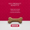 imageBlue Buffalo Bones Natural Crunchy Dog Treats Medium Dog Biscuits Beef 16oz Bag 4 CountMedium Biscuits For Dogs 25 lbs Beef