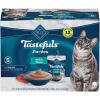 imageBlue Buffalo Tastefuls Pures with Salmon Natural Cat Food Complement Resealable Twist Cap Pouches 3oz 12 CountTuna