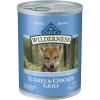 imageBlue Buffalo Wilderness Natural HighProtein ampamp GrainFree Wet Food for Puppies Turkey ampamp Chicken 125oz Cans 12 CountTurkey  Chicken