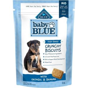 imageBlue Buffalo Baby BLUE Crunchy Biscuits with DHA Crunchy Dog Treats for Puppies Made with Natural Ingredients Oatmeal ampamp Banana 8oz Bag8 Ounce Pack of 1