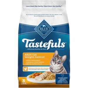imageBlue Buffalo Tastefuls Natural Food for Adult Cats Weight Control 15lb BagChicken  Brown Rice