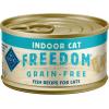 imageBlue Buffalo Freedom Grain Free Natural Adult Pate Wet Cat Food Indoor Fish 3oz cans Pack of 24Fish