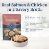 imageBlue Buffalo Tender Shreds Salmon ampamp Chicken Toppers in Savory Broth Natural Dog Food Complement Salmon ampamp Chicken 25oz Pouch 24CountSalmon  Chicken