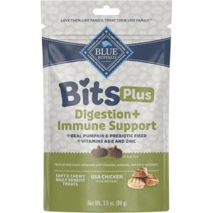 imageBlue Buffalo Blue Bits Plus Skin ampamp Coat and Immune Support Dog Treats Salmon 95oz BagChicken and Pumpkin