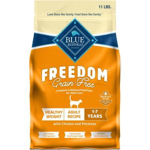 imageBlue Buffalo Freedom GrainFree Adult Weight Control Dry Cat Food Complete ampamp Balanced Nutrition for Indoor Cats Chicken Recipe 11lb BagChicken