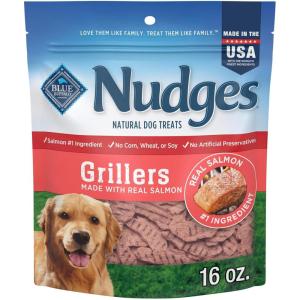 imageBlue Buffalo Nudges Grillers Natural Dog Treats Made in The USA with Real Salmon 16oz BagSalmon