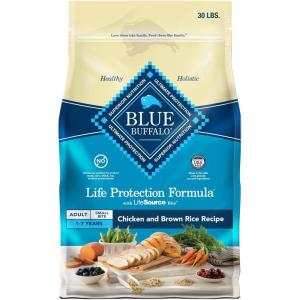 imageBlue Buffalo Life Protection Formula Adult Dry Dog Food Helps Build and Maintain Strong Muscles Made with Natural Ingredients Salmon ampamp Brown Rice Recipe 5lb BagSmall Bite Chicken  Brown Rice