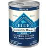 imageBlue Buffalo Homestyle Recipe Senior Wet Dog Food Made with Natural Ingredients Chicken Dinner with Garden Vegetables 125oz Can125 Ounce Pack of 1