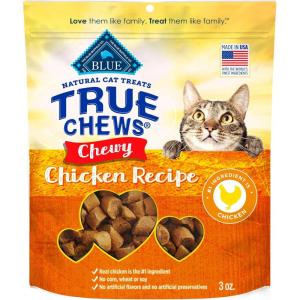 imageBlue Buffalo True Chews Natural Chewy Cat Treats Made in the USA Chicken Recipe 3oz Resealable BagChicken