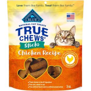 imageBlue Buffalo True Chews Sticks Natural Cat Treats Chicken Recipe Meaty ampamp Savory Treats Made in The USA 3oz Bag3 Ounce Pack of 1