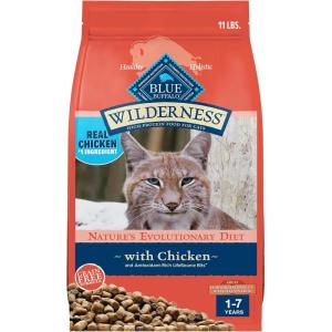 imageBlue Buffalo Wilderness Adult Indoor Dry Cat Food Indoor Hairball Control and Weight Control Formula HighProtein and GrainFree Diet Made with Natural Ingredients Chicken 11lb Bag11 Pound Pack of 1