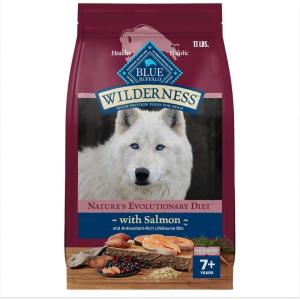 imageBlue Buffalo Wilderness HighProtein Natural Dry Food for Senior Dogs Salmon Recipe 13lb Bag